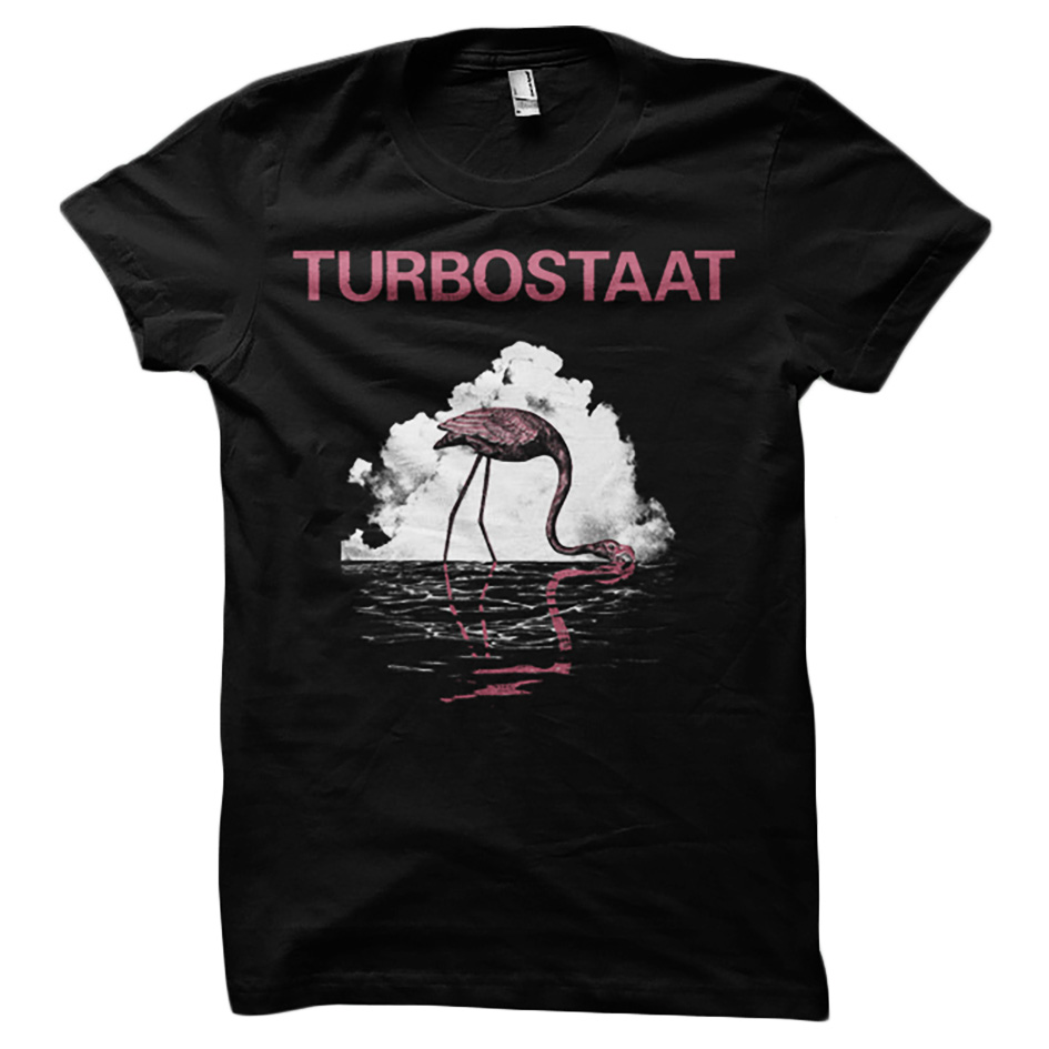 Turbostaat Flamingo Herren T-Shirt BIO schwarz